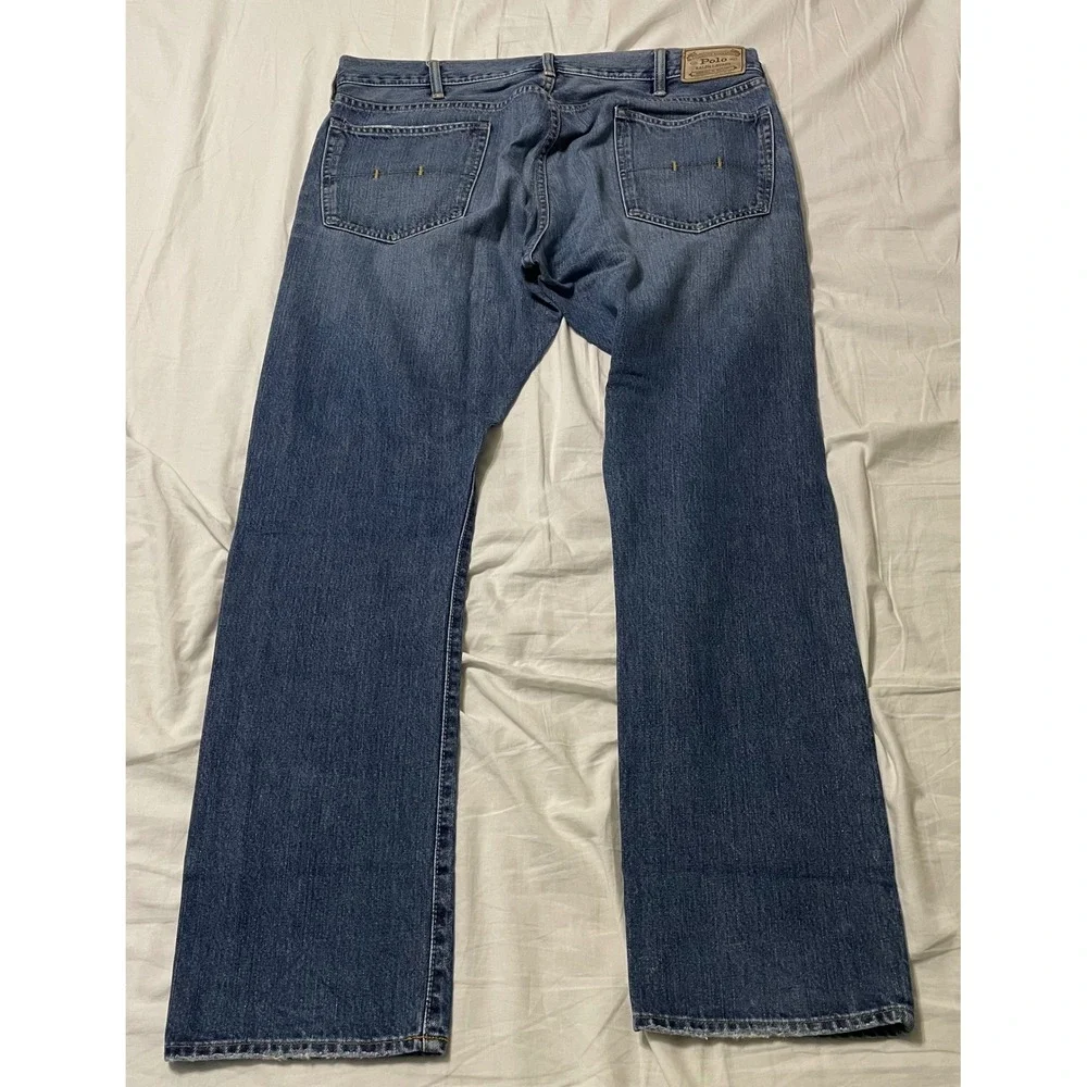 Polo Ralph Lauren Jeans Mens 38x32 Blue Authentic Dungarees Straight Leg Denim